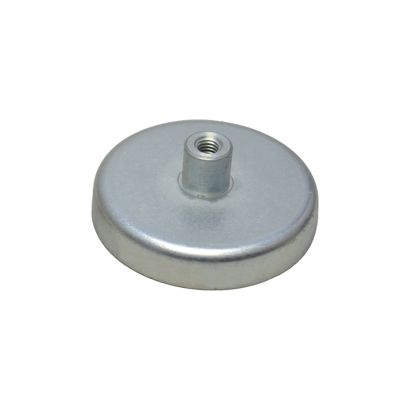 Aimants en pot en ferrite avec manchon fileté 57 mm | 22.5 mm | ferrite|acier 