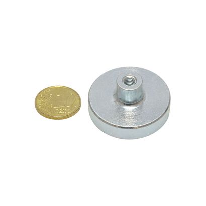 Aimant en pot avec douille taraudée, néodyme 32 mm | null