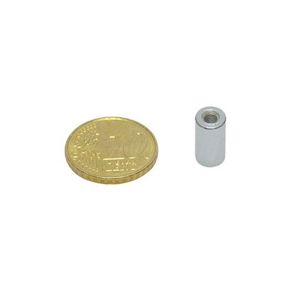 Topfmagnet mit Gewindebuchse, Neodym 6 mm | verzinkt