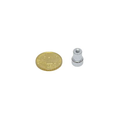 Aimant en pot avec douille taraudée, néodyme 8 mm | null