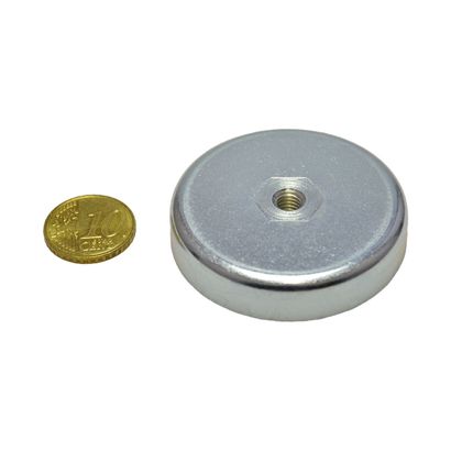 Ferrit-Topfmagnete mit Innengewinde 50 mm | M6 | 10 mm