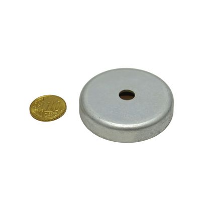 Ferrit-Topfmagnete mit Zylinderbohrung 50 mm | Ferrit, Stahl