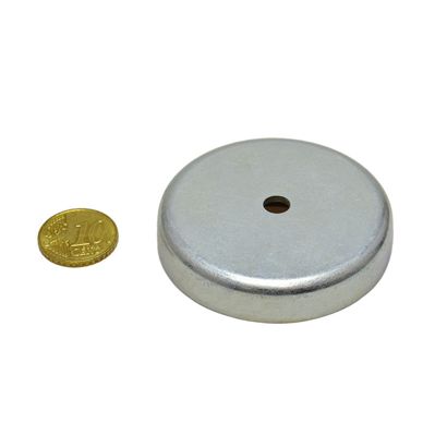 Ferrit-Topfmagnete mit Zylinderbohrung 57 mm | Ferrit, Stahl