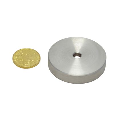 Aimants en pot SmCo avec alésage cylindrique, boîtier en acier inoxydable 40 mm