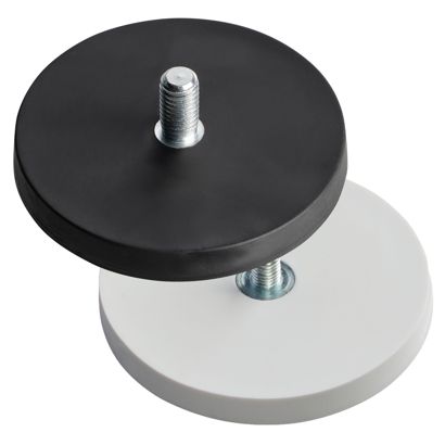 Gummierte Magnete mit Gewinde 