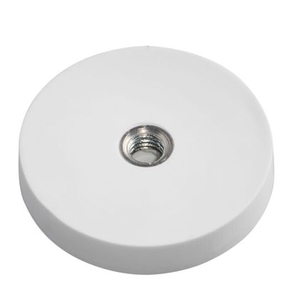 Gummierte Magnete mit Innengewinde 31 mm | weiß