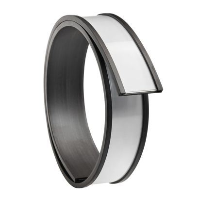 Etikettenhalter, C-Profil, magnetisch,  Abschnitte 25 mm | 500 mm | nicht selbstklebend 