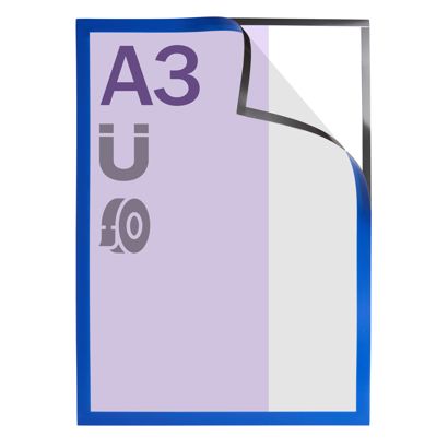 Magnetrahmen A3, selbstklebend selbstklebend vollflächig | blau