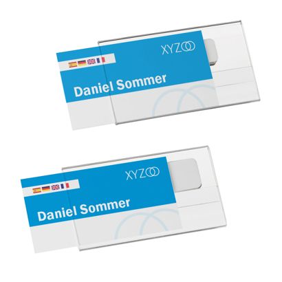 Porte-badges Acryl CLEAR, magnétique 