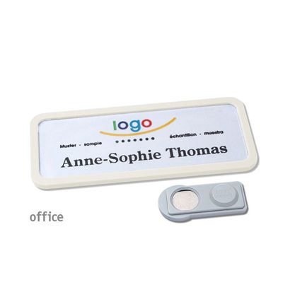 Namensschilder OFFICE, magnetisch smag® Magnet | weiß | 75 x 27 mm