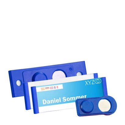 Namensschilder FORUM, magnetisch dunkelblau | 63 x 22 mm