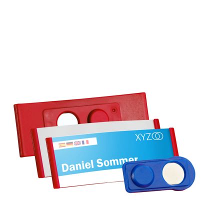 Namensschilder FORUM, magnetisch rot | 65 x 30 mm