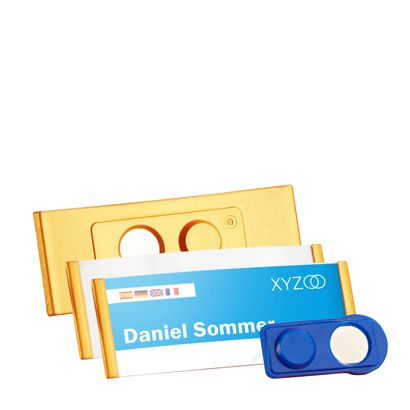 Namensschilder FORUM, magnetisch gold | 65 x 30 mm