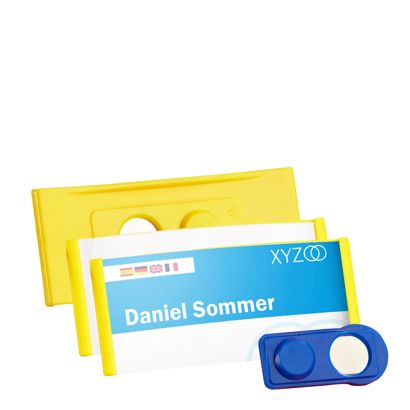 Namensschilder FORUM, magnetisch gelb | 75 x 32 mm