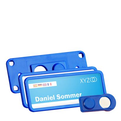 Namensschilder TEAM, magnetisch dunkelblau | 75 x 27 mm