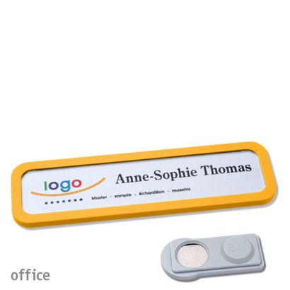 Namensschilder OFFICE, magnetisch smag® Magnet | gelb | 75 x 17 mm