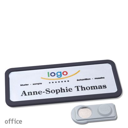 Namensschilder OFFICE, magnetisch smag® Magnet | schwarz | 75 x 27 mm