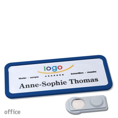 Namensschilder OFFICE, magnetisch smag® Magnet | dunkelblau | 75 x 27 mm