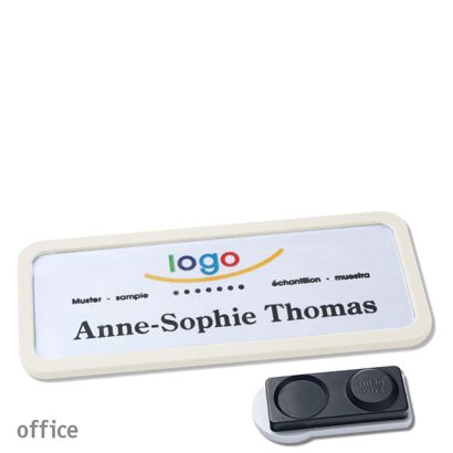 Namensschilder OFFICE, magnetisch smag® Magnet, extra stark | weiß | 75 x 27 mm