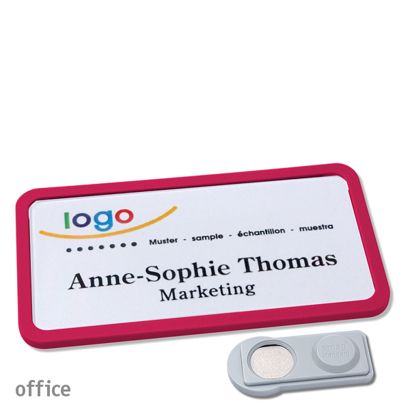 Namensschilder OFFICE, magnetisch smag® Magnet | lila | 75 x 37 mm
