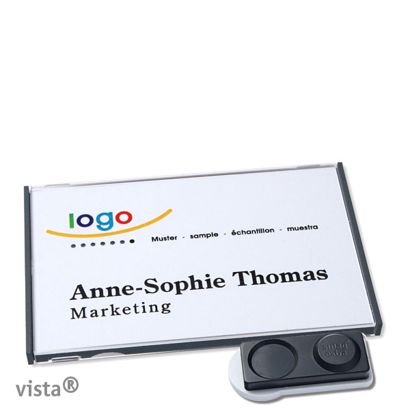 Namensschilder VISTA, magnetisch smag® Magnet, extra stark | anthrazit | 75 x 47 mm