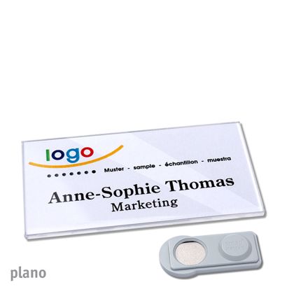 Namensschilder PLANO, magnetisch smag® Magnet | 75 x 37 mm