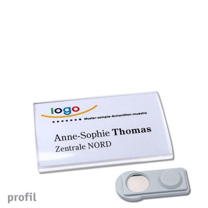 Namensschilder PROFIL, magnetisch smag® Magnet | 60 x 37 mm