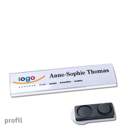 Namensschilder PROFIL, magnetisch smag® Magnet, extra stark | 75 x 17 mm