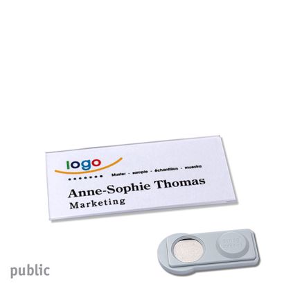 Namensschilder PUBLIC, magnetisch smag® Magnet | 60 x 27 mm