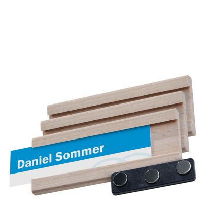 Porte-badges Forest, magnétique, bois 75 x 30 mm 