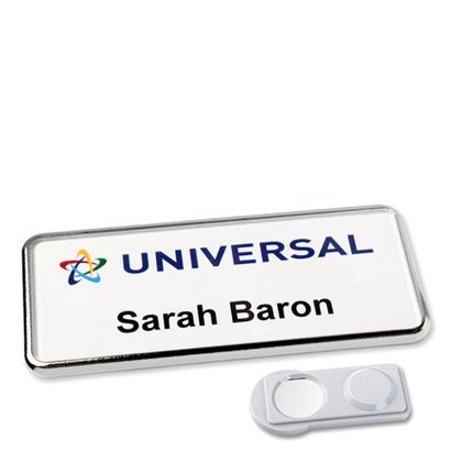 Namensschild Icon® mit Magnet smag® Magnet | chrom