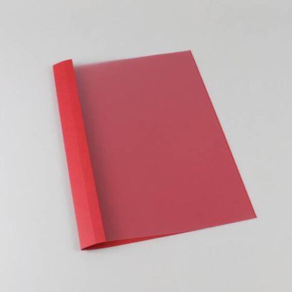 Chemise à œillets A4, carton cuir, 45 feuilles, rouge  | 4 mm