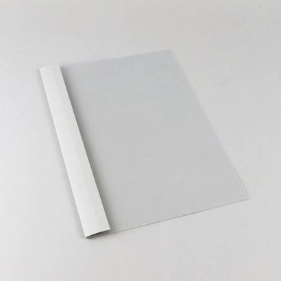 Chemise à œillets A4, carton cuir, 25 feuilles, gris  | 2 mm