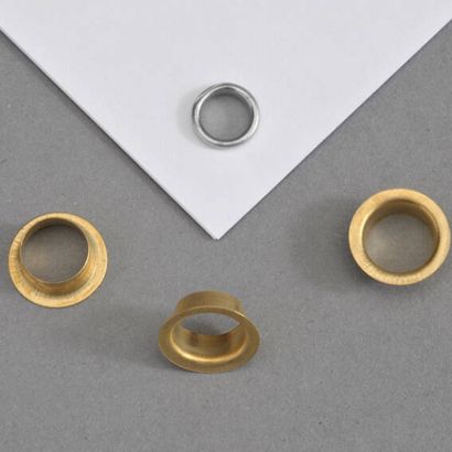 Ösen für Papier vermessingt | Nr. 9E - Ø 7,7mm - L 3,8mm
