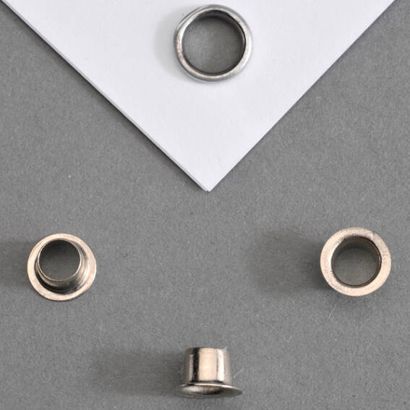 Ösen für Papier vernickelt | Nr. 24 - Ø 4mm - L 2,9mm