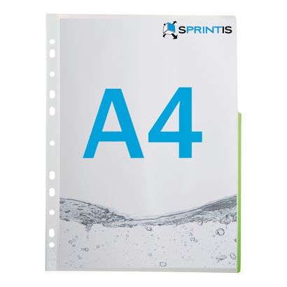 Prospekthüllen A4, halbseitige Signalkante, PP-Folie, grün
