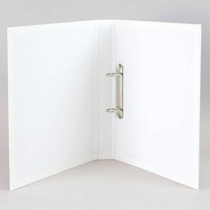 Präsentationsringbuch A4 weiß | 25 mm | Pappe, PP | 2-D-Ring-Mechanik