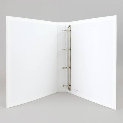 Präsentationsringbuch A4 weiß | 25 mm | Pappe, PP | 4-D-Ring-Mechanik