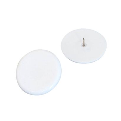 Punaises, ø = 30 mm blanc  | 100 unités emballées en vrac dans un sachet 