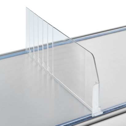 Fachteiler "Flexible" mit Rechtsanschlag, transparent 120 mm