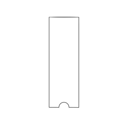 Selbstklebende Beschriftungsfenster, Schmalseite offen 25 x 75 mm