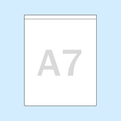 Rechtecktaschen, selbstklebend A7  | Schmalseite  | ohne Füllhöhe  | PP 