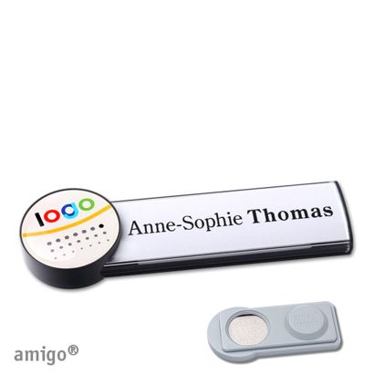 Namensschilder amigo® doming Magnet circle | smag® Magnet | anthrazit | anthrazit