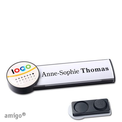 Namensschilder amigo® doming Magnet circle | smag® Magnet, extra stark | anthrazit | anthrazit