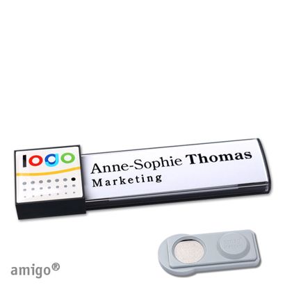 Namensschilder amigo® doming Magnet square | smag® Magnet | anthrazit | anthrazit