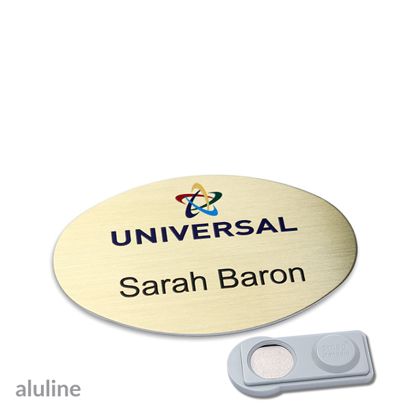 Namensschilder aluline-plus® alu-complete Magnet smag® Magnet | gold | 65 x 43 mm