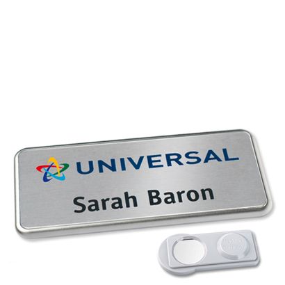 Namensschild Icon® "alu-complete" smag® Magnet | edelstahl