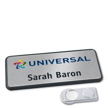 Namensschild Icon® "alu-complete" smag® Magnet | anthrazit