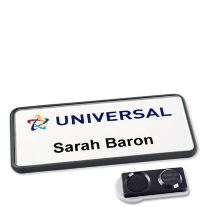 Namensschild Icon® "Quick Print" smag® Magnet, extra stark | anthrazit
