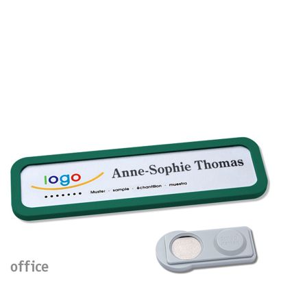 Namensschilder office quick-print Magnet smag® Magnet | grün | 75 x 17 mm